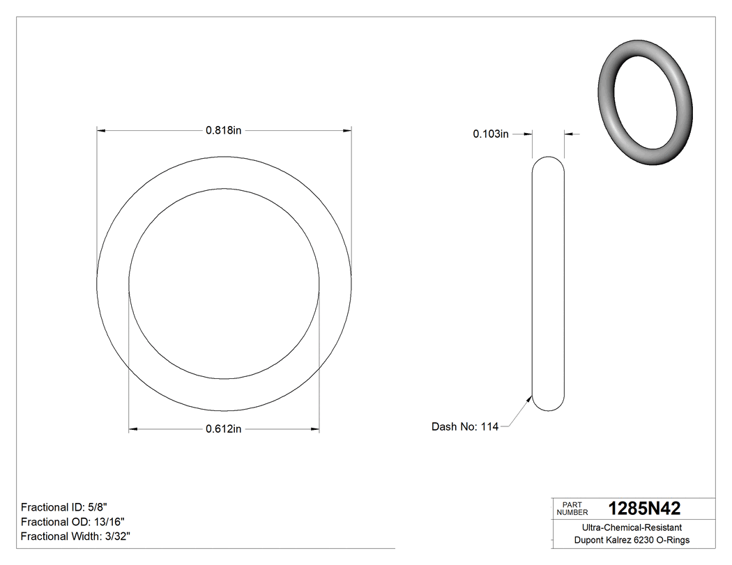 Technical drawing - 1285N42